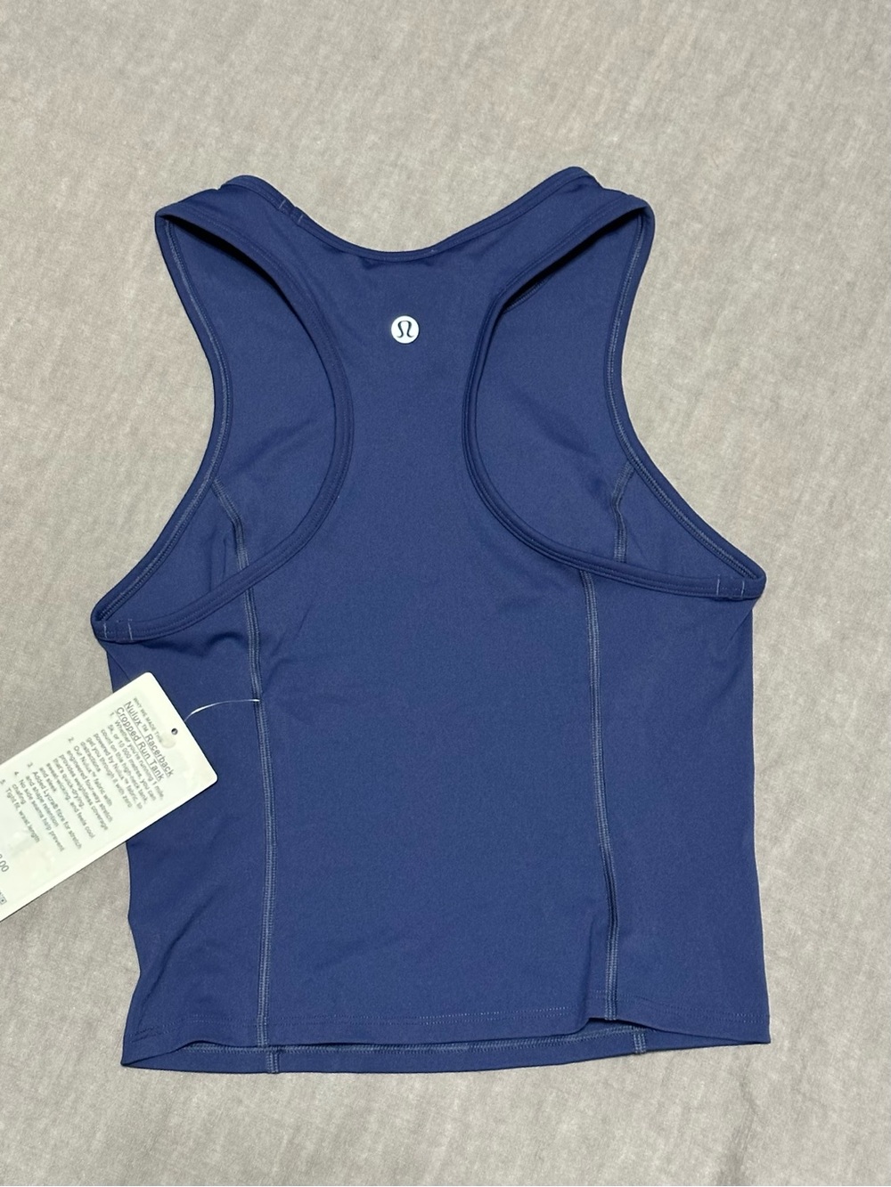 🆕 lululemon athletica Navy Nulux Racerback Cropped Run Tank